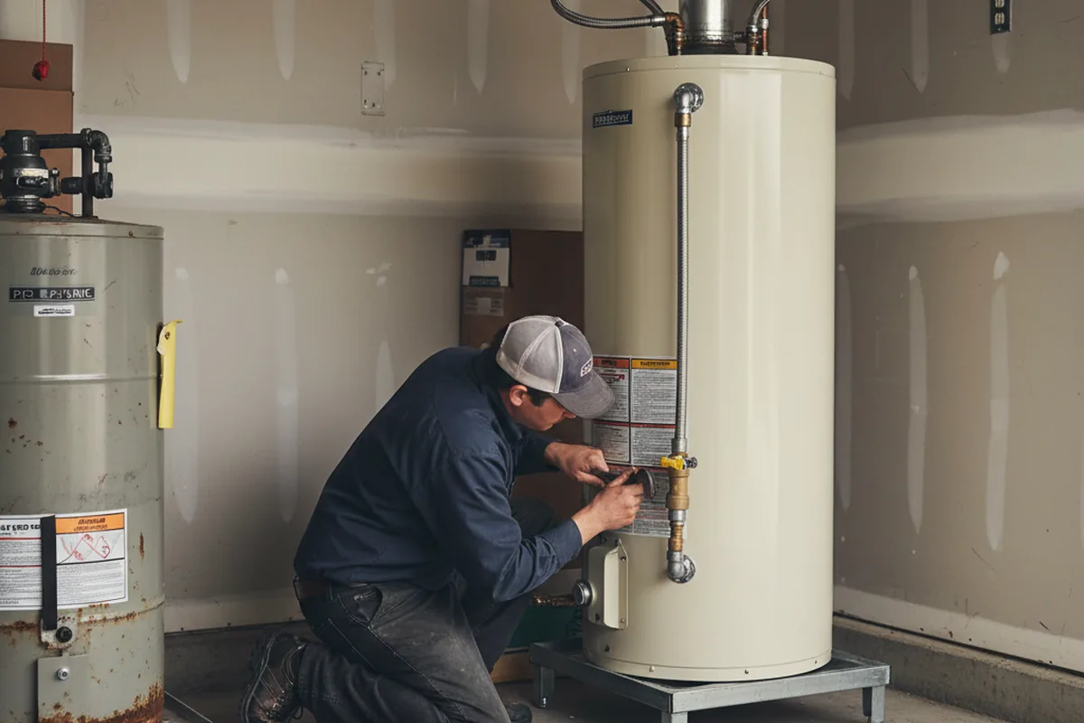 Water heater and shutoff valve replacement in Allison Park
